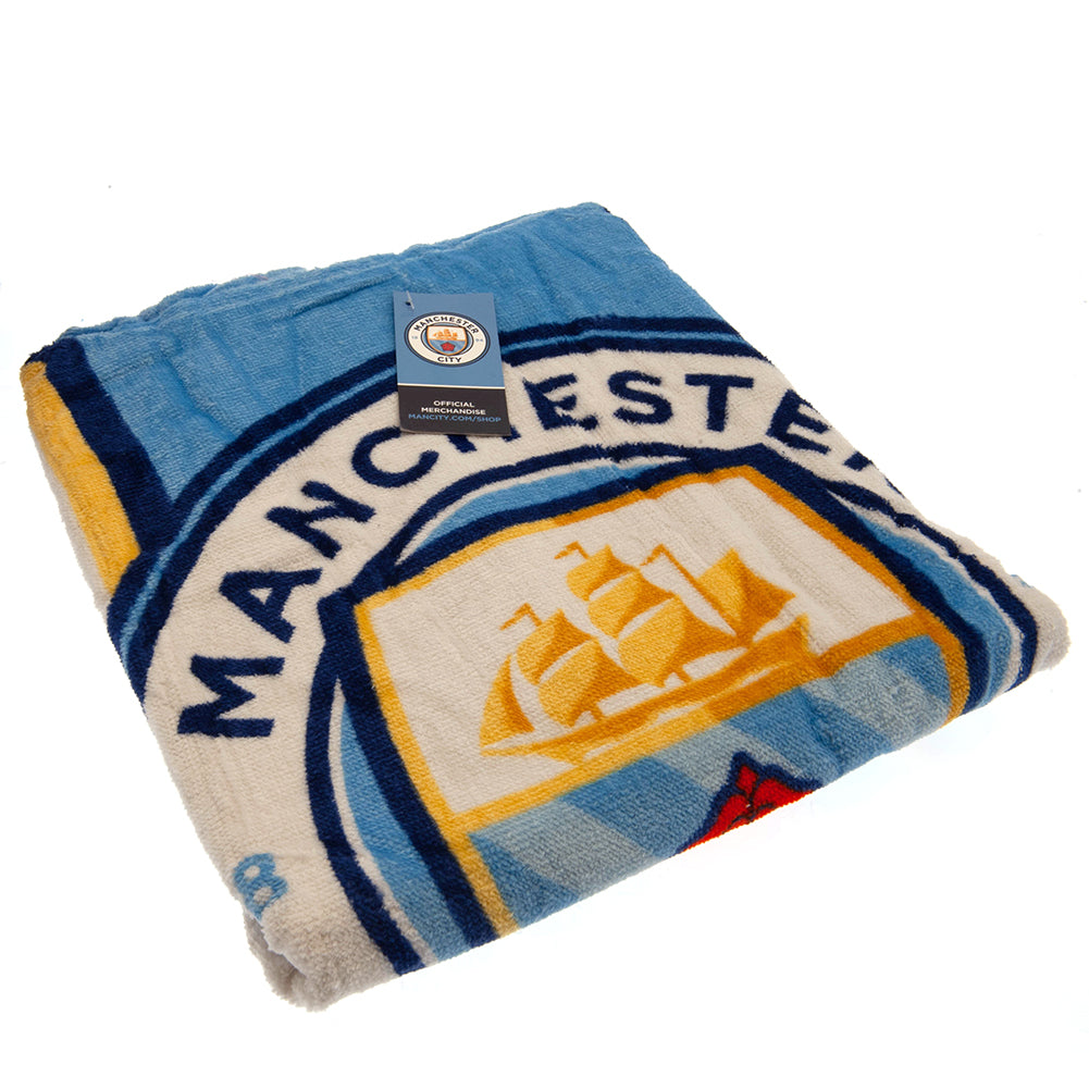 Manchester City FC Kids Hooded Poncho