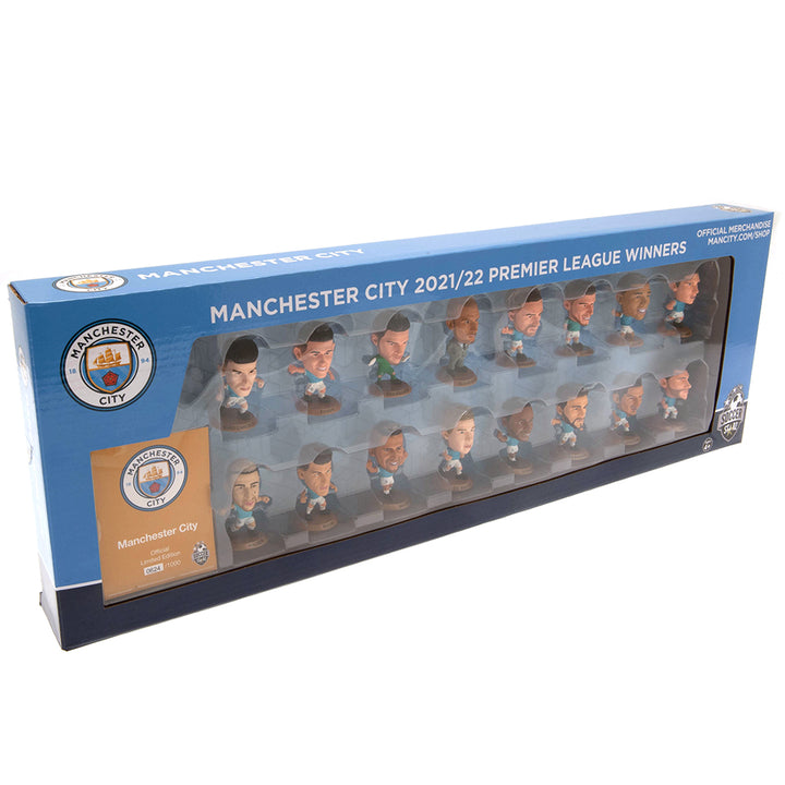 Manchester City League Winners Team 16 Pack 16 Soccerstarz Figures (2021/22 Version Classic Kit)