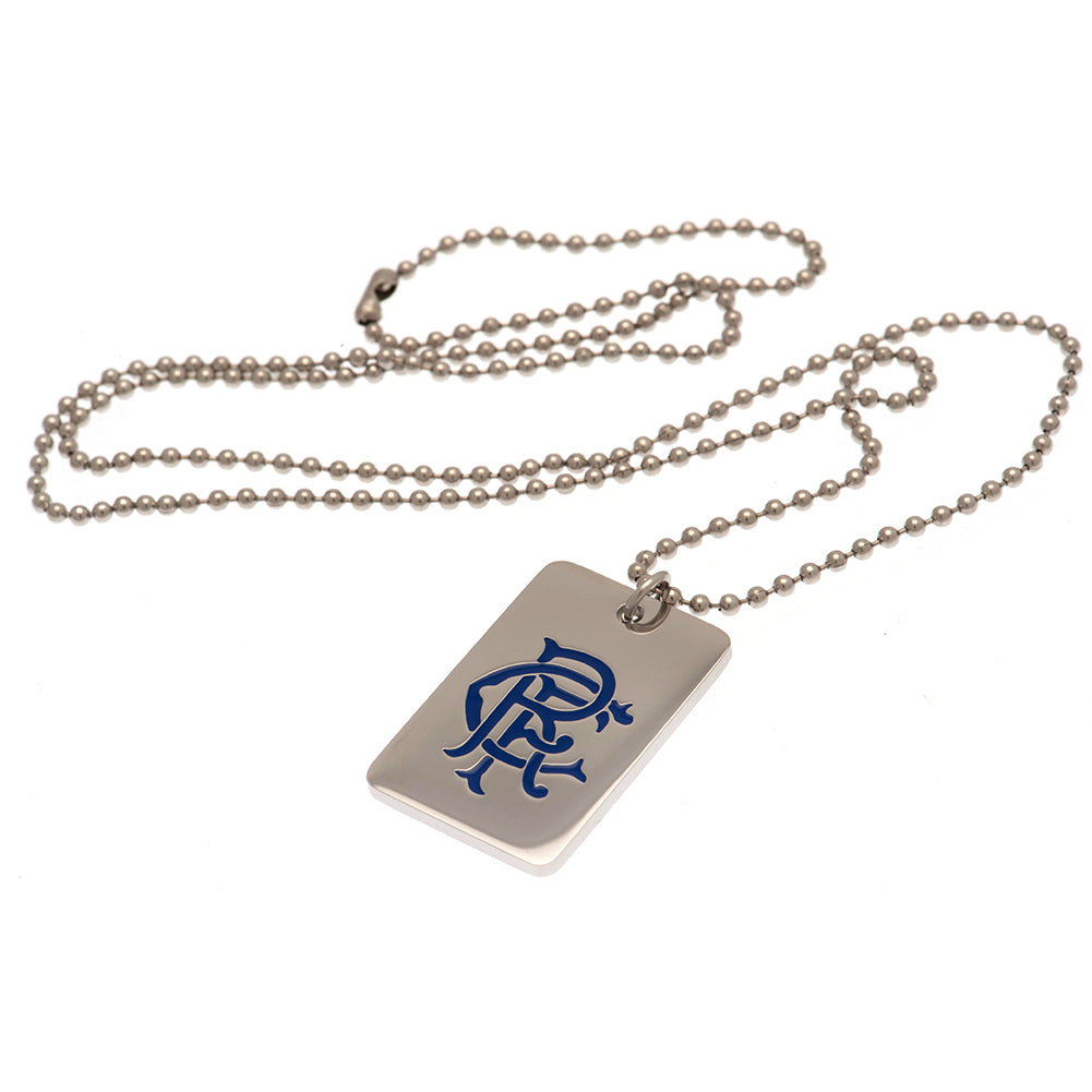 Rangers FC Enamel Crest Dog Tag & Chain