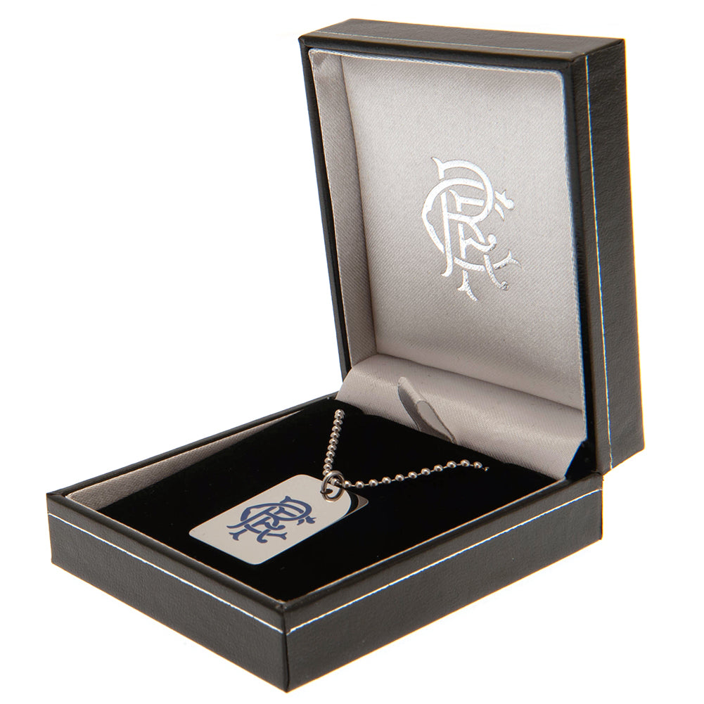 Rangers FC Enamel Crest Dog Tag & Chain