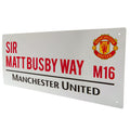 Manchester United FC Sir Matt Busby Way Street Sign, side angle