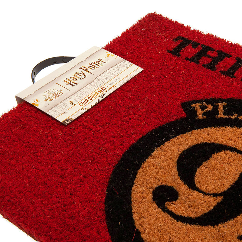 Harry Potter Doormat 9 & 3 Quarters, side angle