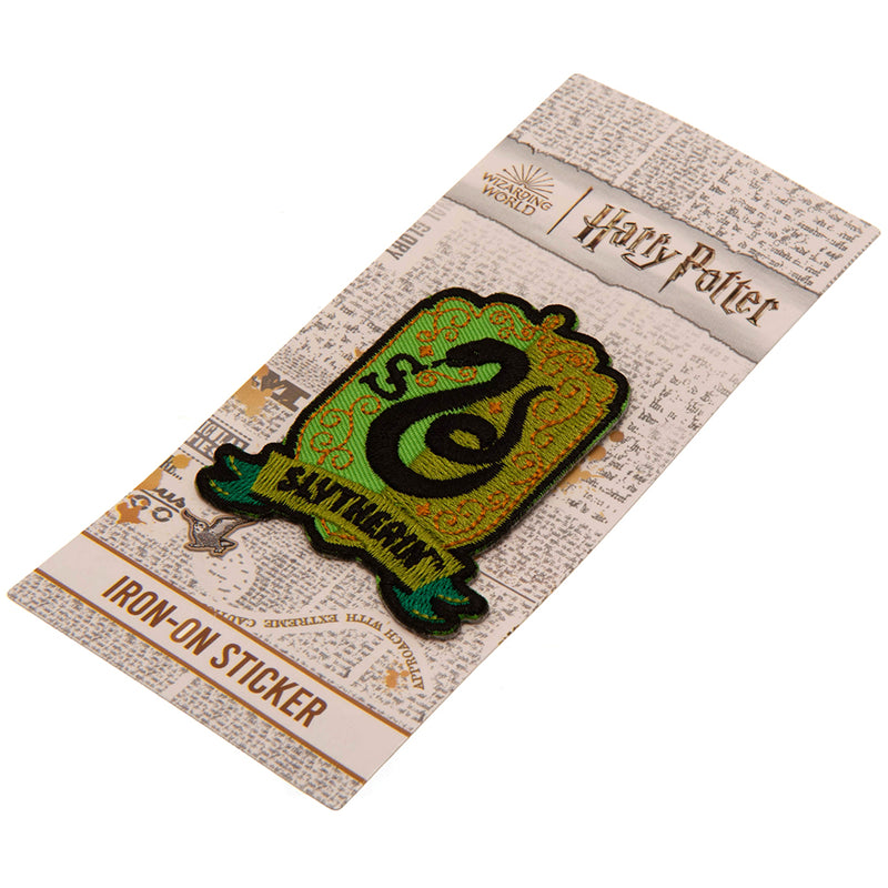 Harry Potter Iron-On Patch Slytherin, side angle
