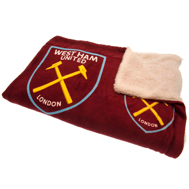 West Ham United FC Sherpa Fleece Blanket collectible from Infinity Collectibles 2026