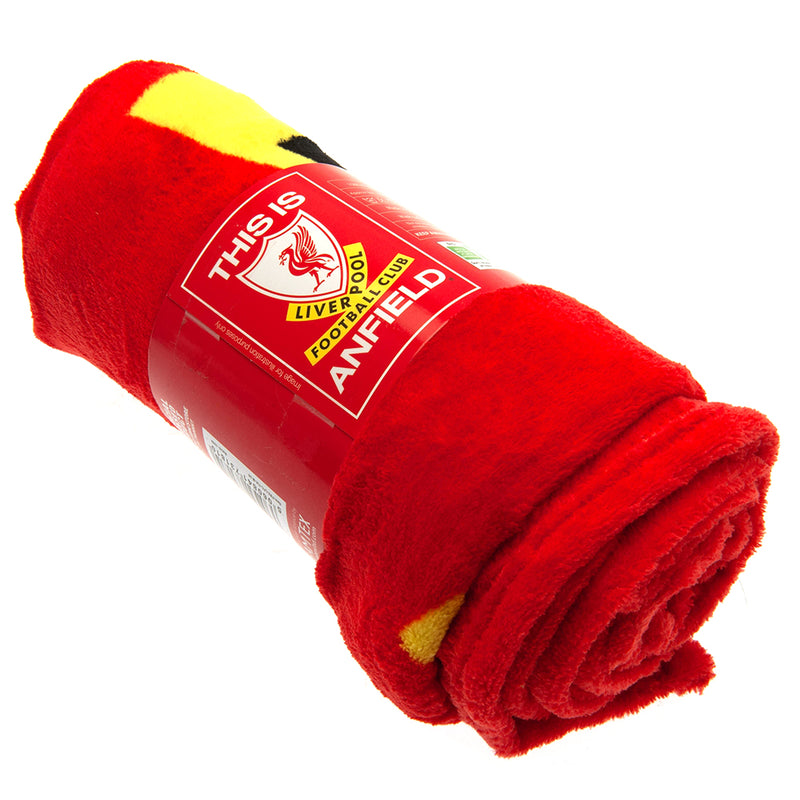 Liverpool FC This Is Anfield Fleece Blanket, close-up detail