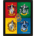 Harry Potter Crests Framed 3D Picture, side angle