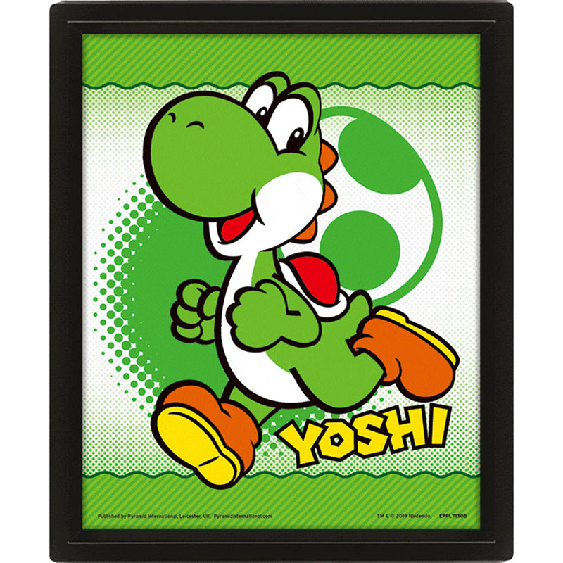 Super Mario Framed 3D Picture, side angle