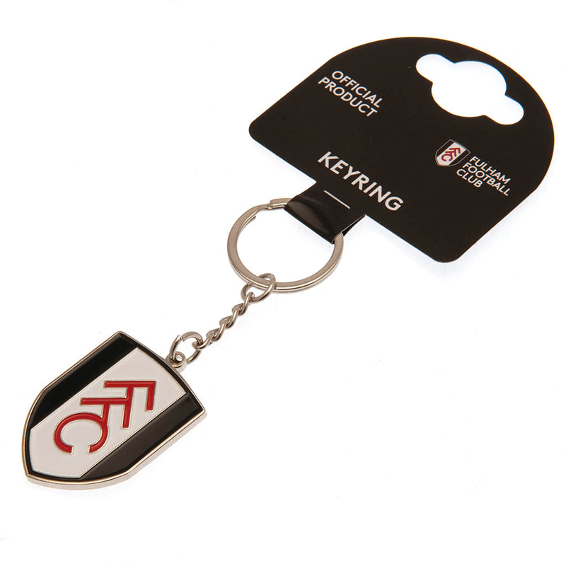 Fulham FC Crest Keyring, side angle