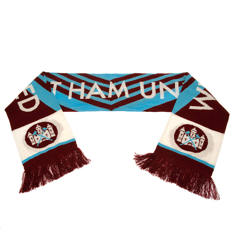 West Ham United FC Retro 1976 Scarf, side angle
