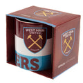 West Ham United FC Hammers Mug, close-up detail
