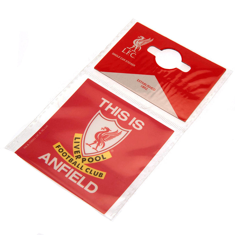 Liverpool FC TIA Car Sticker, side angle