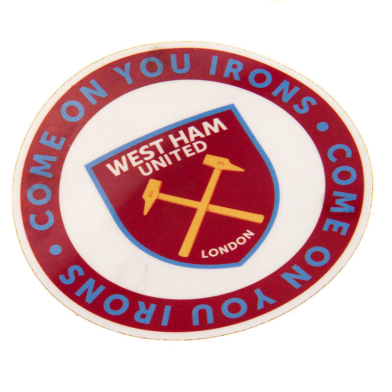West Ham United FC COYI Car Sticker, alternate view