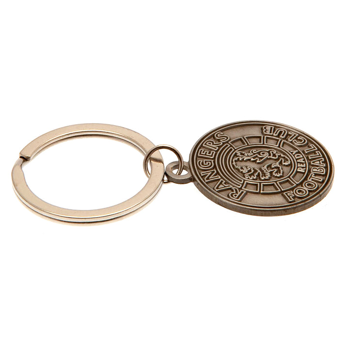 Rangers FC Antique Silver Ready Crest Keyring