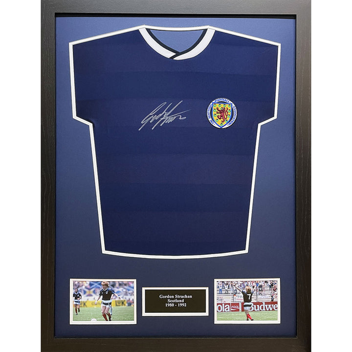 Scottish FA 1986 Gordon Strachan Signed Shirt (Framed)