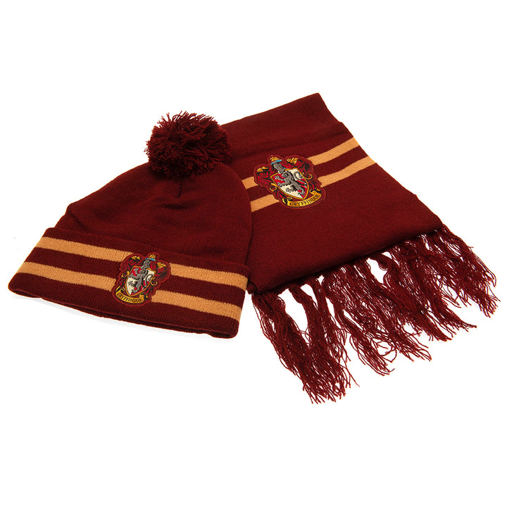 Harry Potter Junior Beanie & Scarf Gryffindor