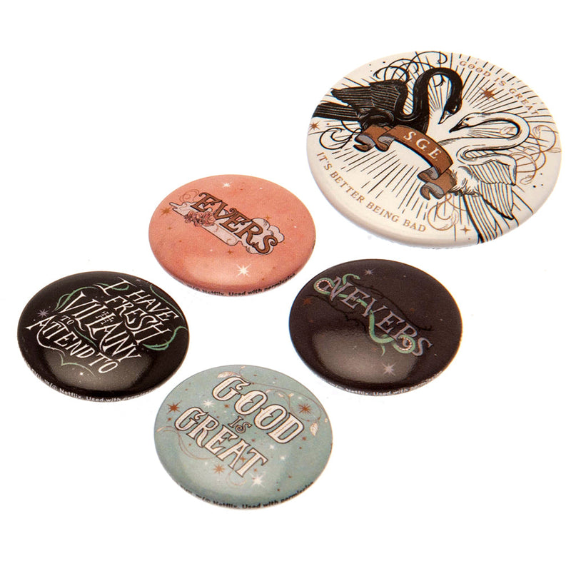The School For Good & Evil Button Badge Set, alternate view