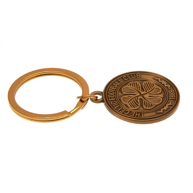 Celtic FC Antique Gold Crest Keyring, alternate view