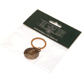 Celtic FC Antique Gold Crest Keyring, side angle