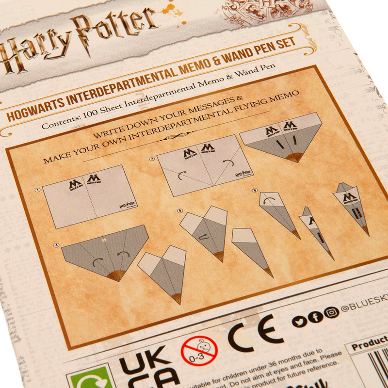 Harry Potter Memo Pad & Pen Set, side angle