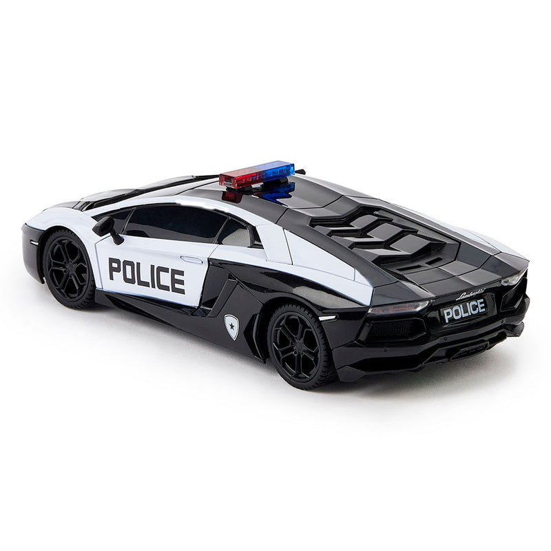 Lamborghini Aventador Radio Controlled Car 1:24 Scale Police, side angle