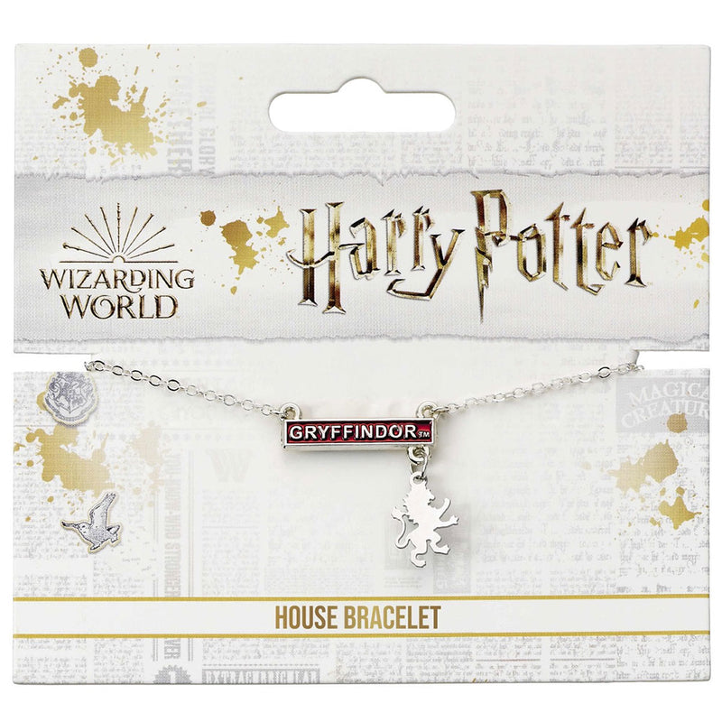 Harry Potter Silver Plated Gryffindor Bar Bracelet, alternate view
