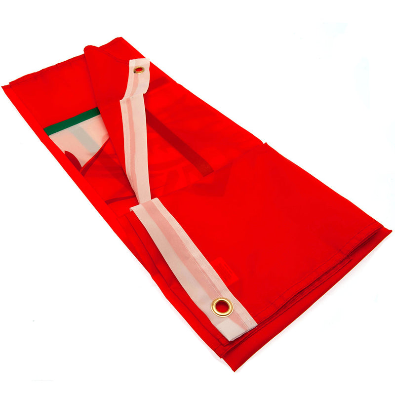 FA Wales Core Crest Flag, side angle