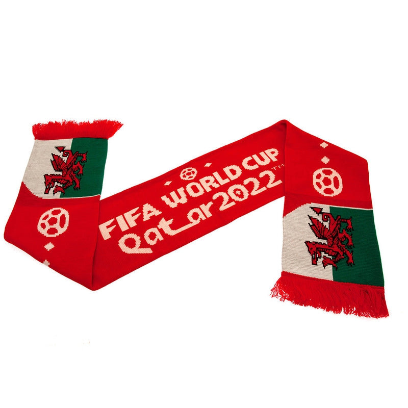 FIFA World Cup Qatar 2022 Wales Scarf, side angle