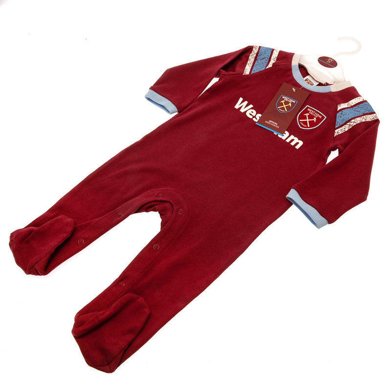 West Ham United FC Sleepsuit 9-12 Mths ST, side angle
