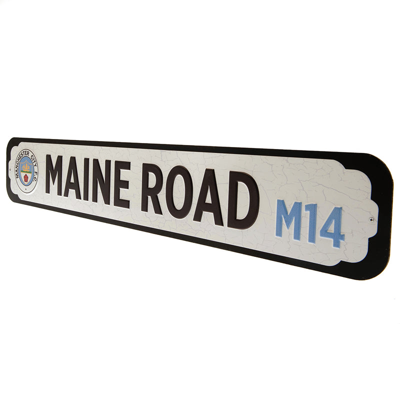 Manchester City FC Deluxe Stadium Sign, side angle
