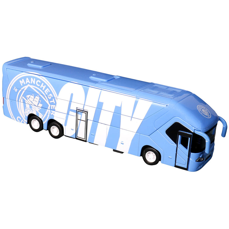 Manchester City FC Diecast Team Bus, close-up detail