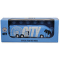 Manchester City FC Diecast Team Bus, packaging shot