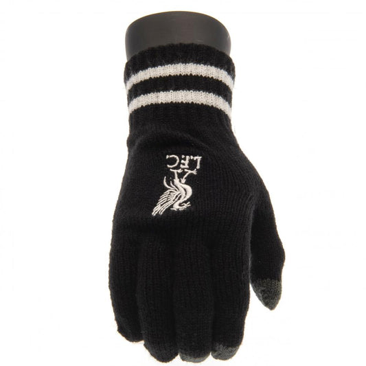 Liverpool FC Touchscreen Knitted Gloves Youths BK, alternate view