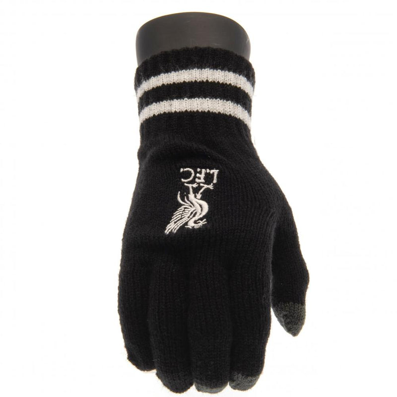 Liverpool FC Touchscreen Knitted Gloves Youths BK, alternate view