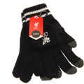 Liverpool FC Touchscreen Knitted Gloves Youths BK, side angle