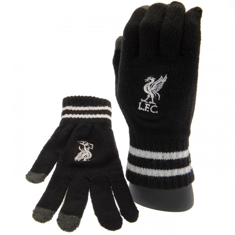 Liverpool FC Ultimate Fan Bundle - Liverpool FC Touchscreen Knitted Gloves Youths BK