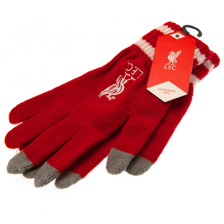 Liverpool FC Touchscreen Knitted Youths Gloves