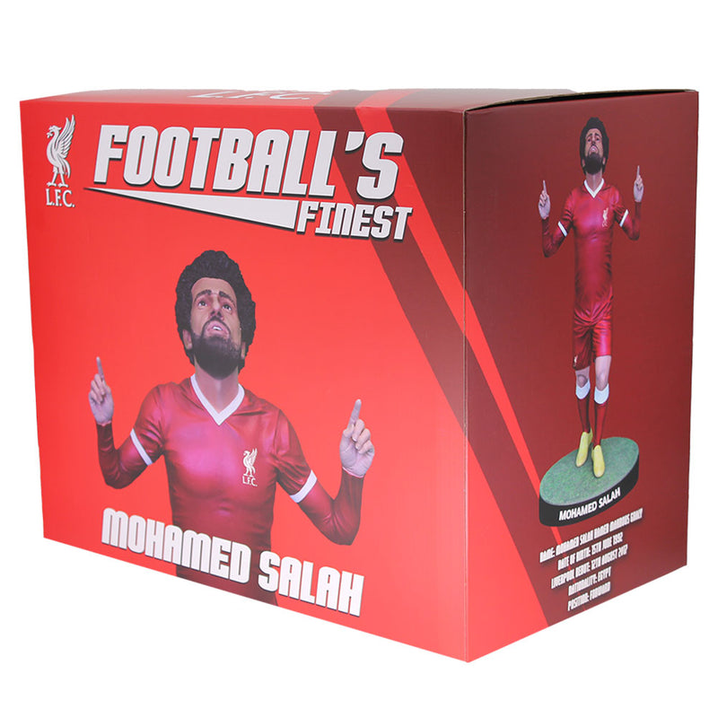 Liverpool FC Football's Finest Mohamed Salah Premium 60cm Statue, showing reverse