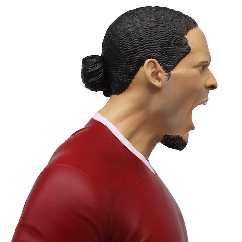 Liverpool FC Football's Finest Virgil Van Dijk Premium 60cm Statue, in display