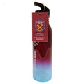 West Ham United FC UV Metallic Drinks Bottle, side angle