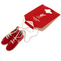 Liverpool FC Red & White Mini Football Boots, side angle