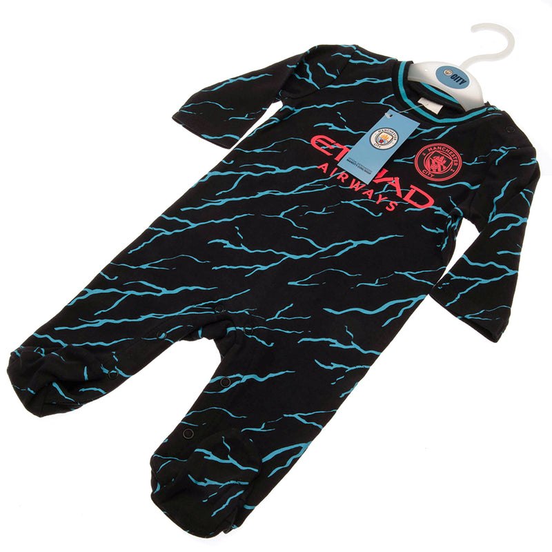 Manchester City FC Sleepsuit 12/18 mths LT, close-up detail