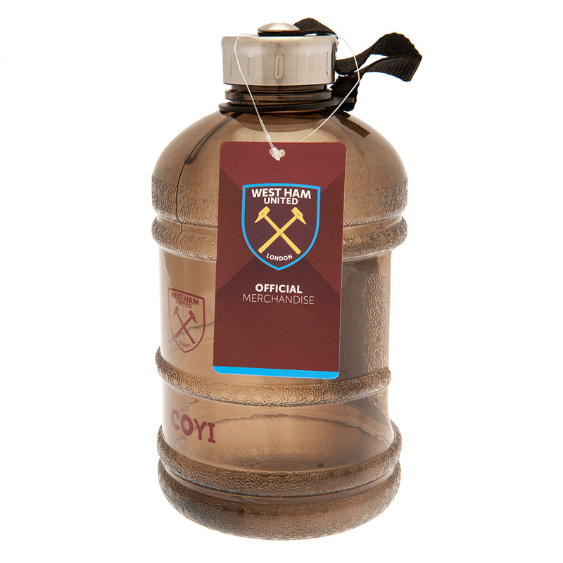 West Ham United FC Barrel Water Bottle, close-up detail