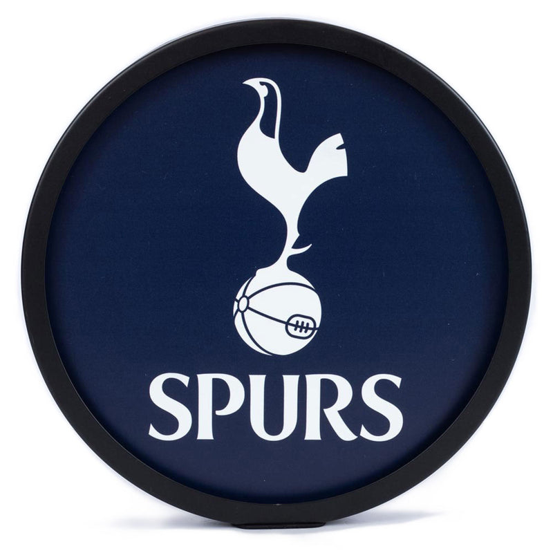 Tottenham Hotspur FC Metal LED Logo Sign, side angle