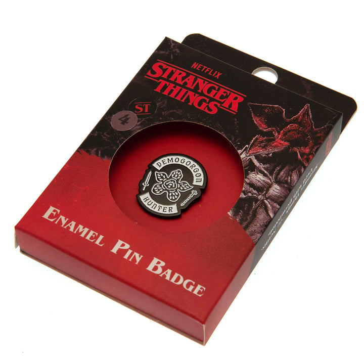 Stranger Things Demogorgon Hunter Pin Badge