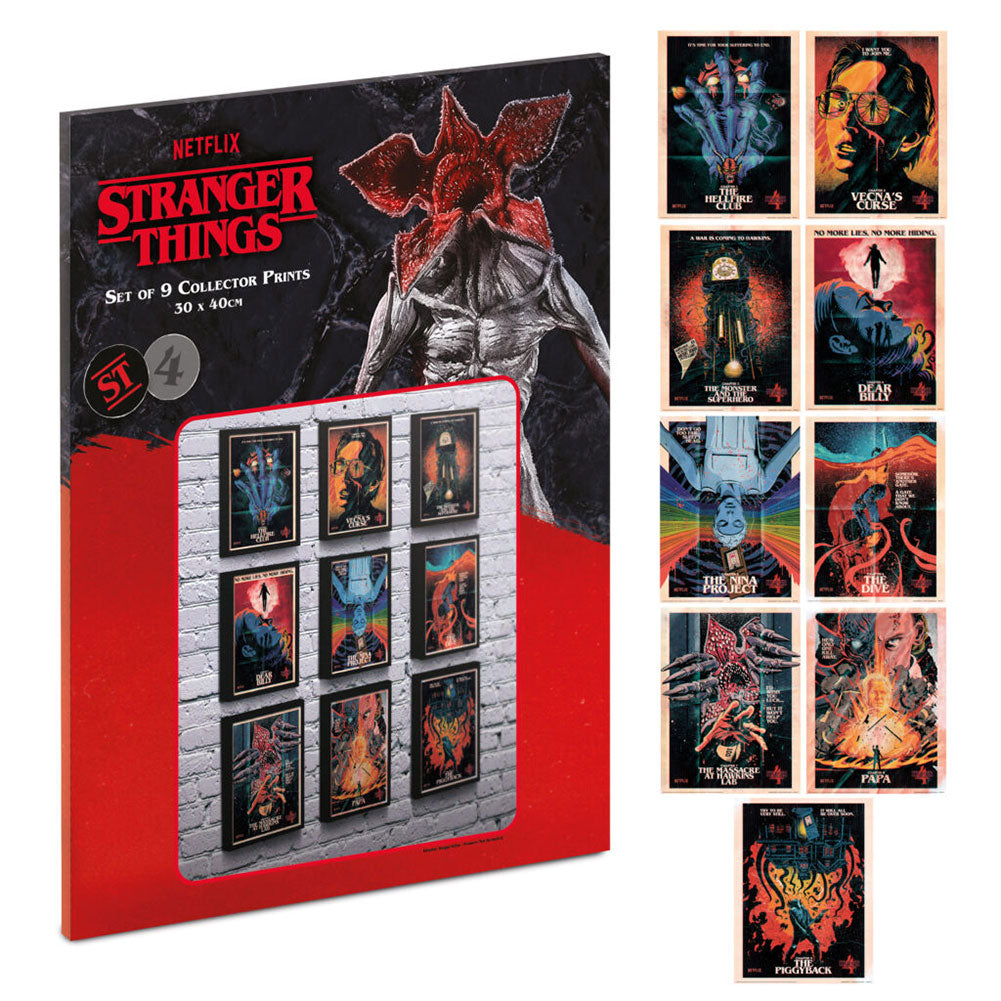 Stranger Things 4 Set of 9 Collector Prints – Infinity Collectables