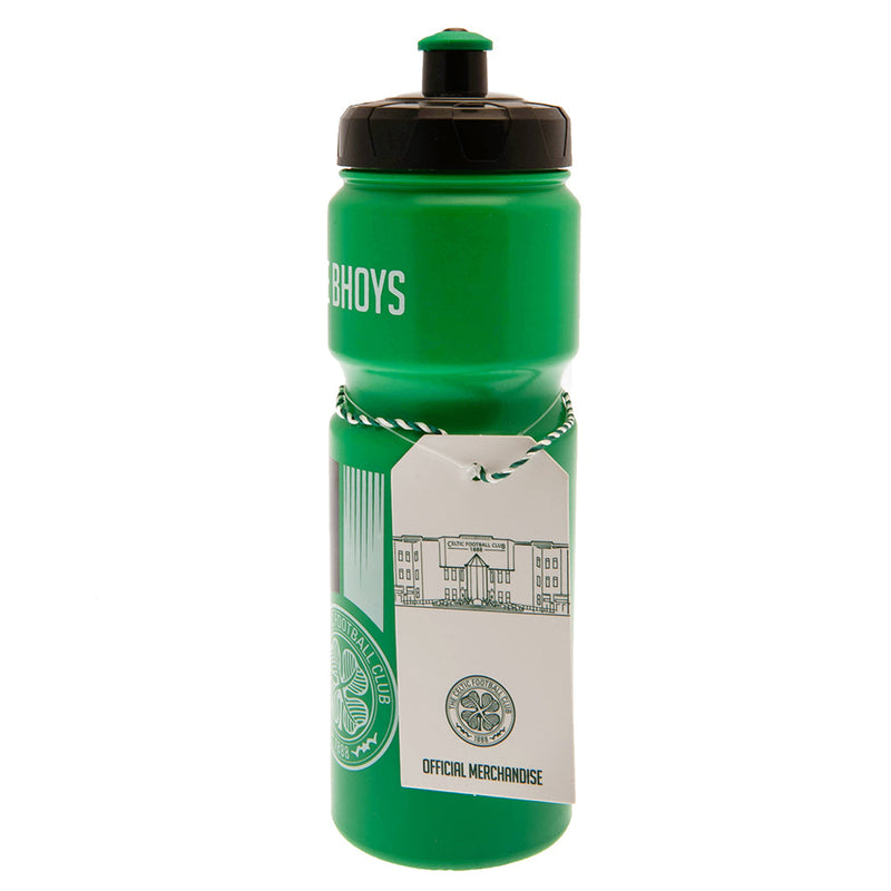 Celtic FC Plastic Drinks Bottle, side angle