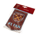 West Ham United FC No.1 Fan Mini Pennant, side angle