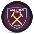 West Ham United FC Metal LED Logo Sign, side angle