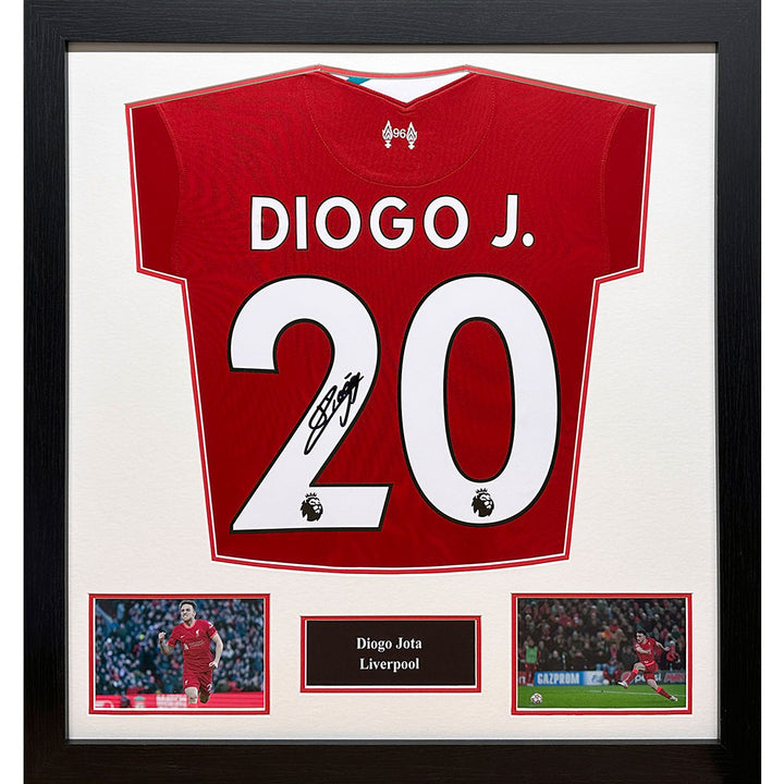 Liverpool FC Diogo Jota Signed Shirt (Framed)