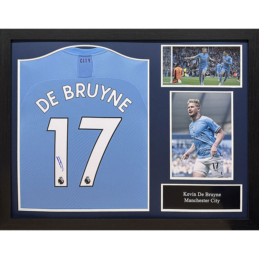 Manchester City FC Kevin De Bruyne Signed Shirt (Framed)